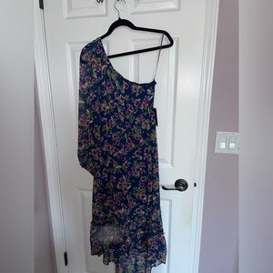 NWT Navy Blue Floral Express Dress